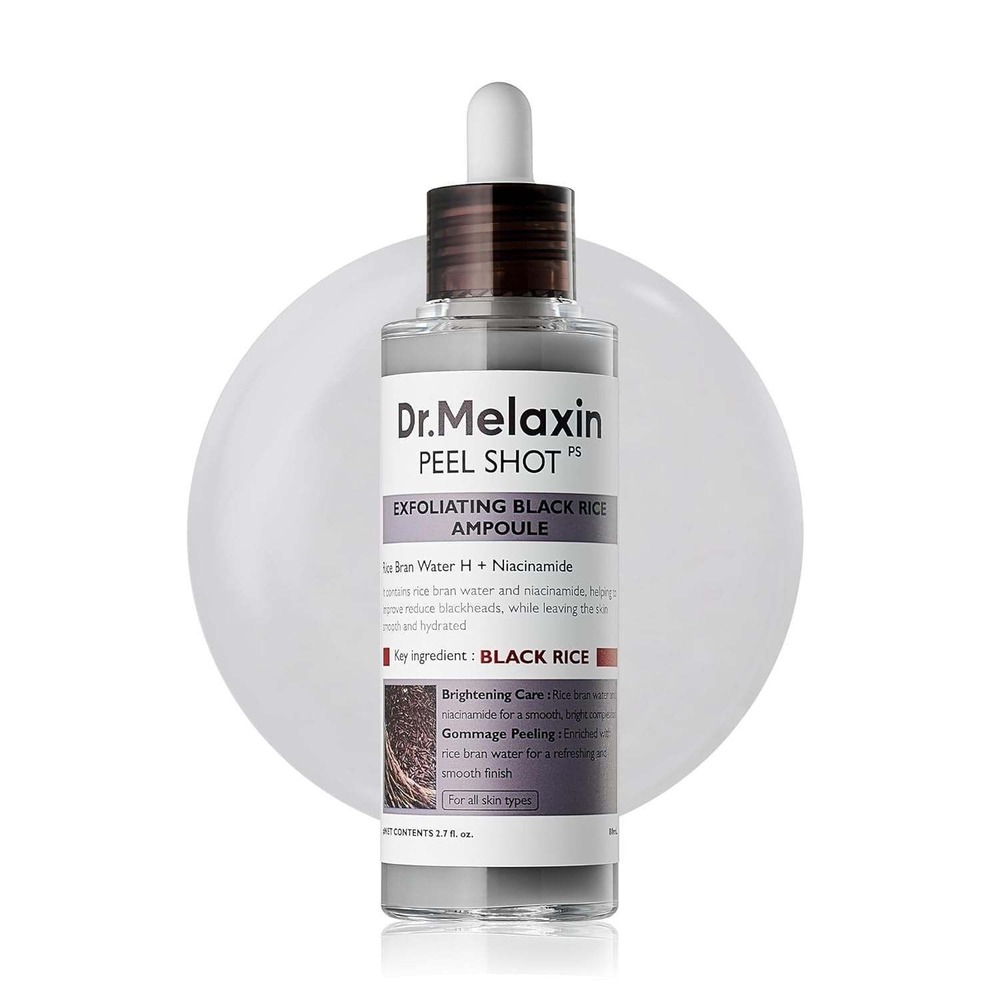 Dr.Melaxin Peel Shot Exfoliating Black Rice Ampoule 80ml Brightening Pore Care